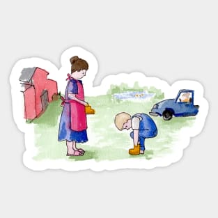 Adventures of a Child of living on the land. Sticker